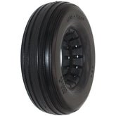 Angled view of the 8 x 2 1/4 in. (200 x 80) Multi Rib Urethane Wheelchair Tire in black